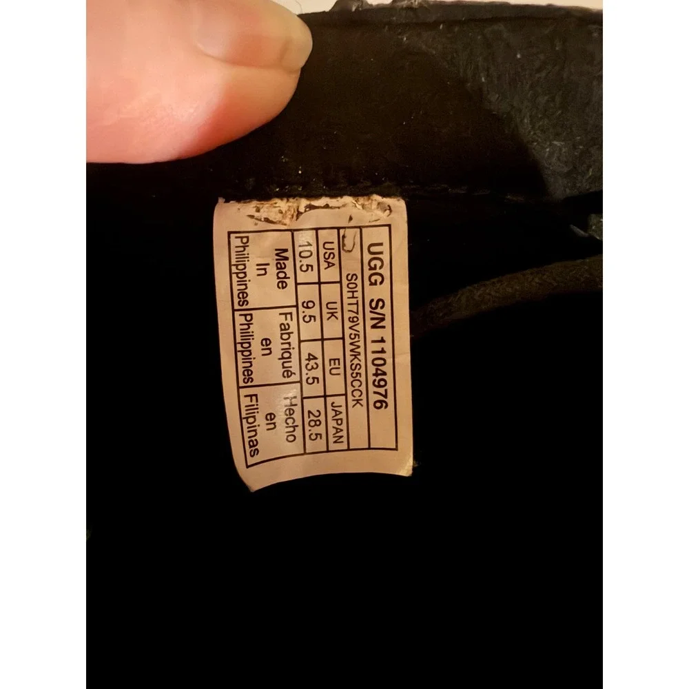 UGG Neumel Flex Black Leather‎ Chukka Boots Mens 10.5 1104976